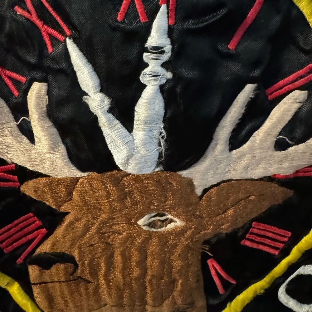 80’s Satin Bomber Jacket Kenai Elks Lodge Alaska XL Vintage Hartwell Made in USA - Picture 14 of 16